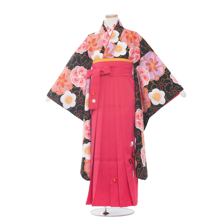 日本製 レンタル レンタル 小学生卒業式袴 袴レンタル 13黒地にねじり梅 小町 往復送料無料 12歳前後148 153cm 人気 女子 ジュニア 着物レンタル 女の子 袴セット 袴 卒業式 小学生 卒業式袴セット 小学校卒業式 3ar13 Hotel Lesauvage Com