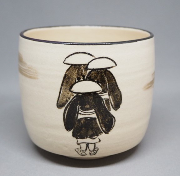 托鉢絵 茶・陵水無月窯 藤谷芳哉
