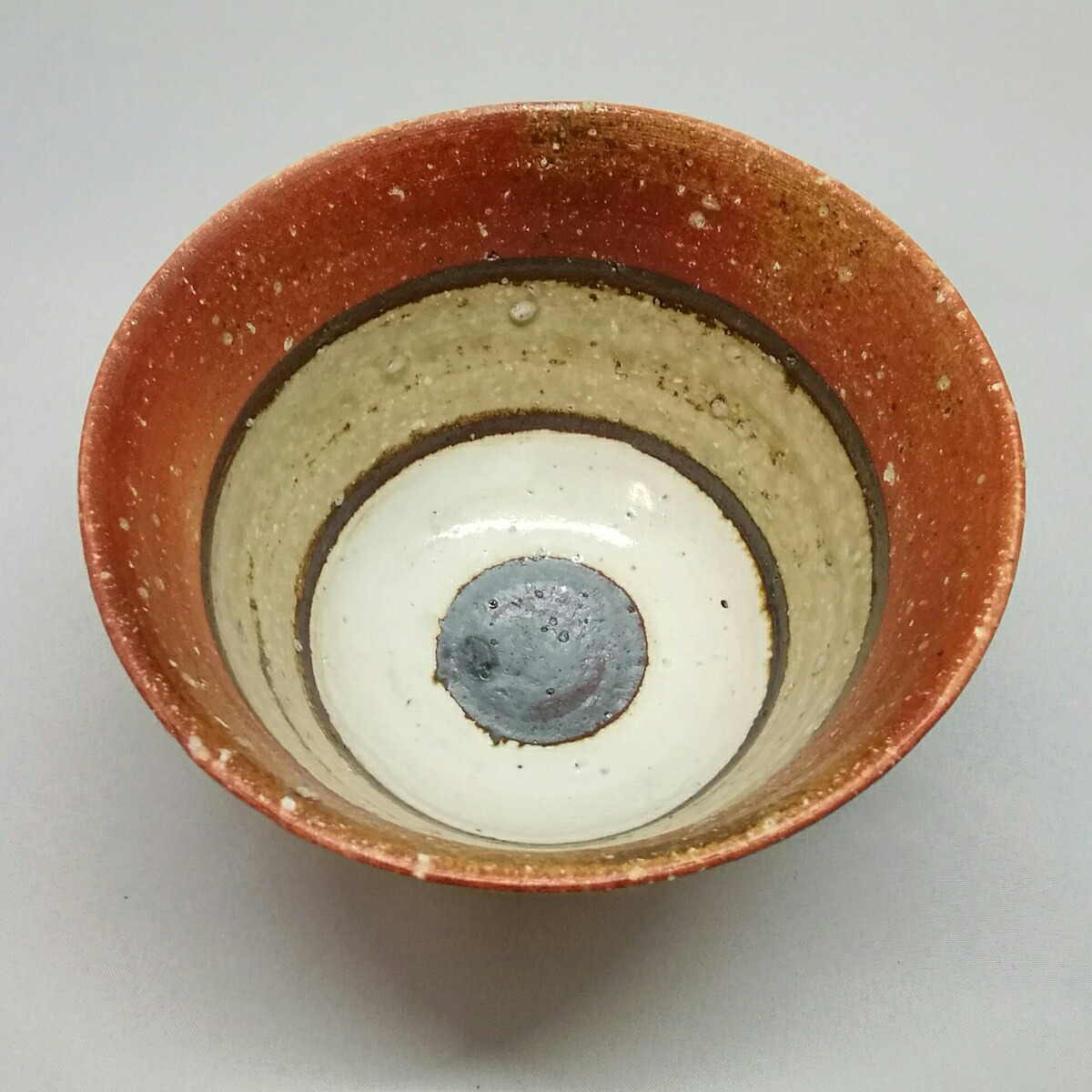 信楽焼 コウモリ傘茶碗 保庭楽入