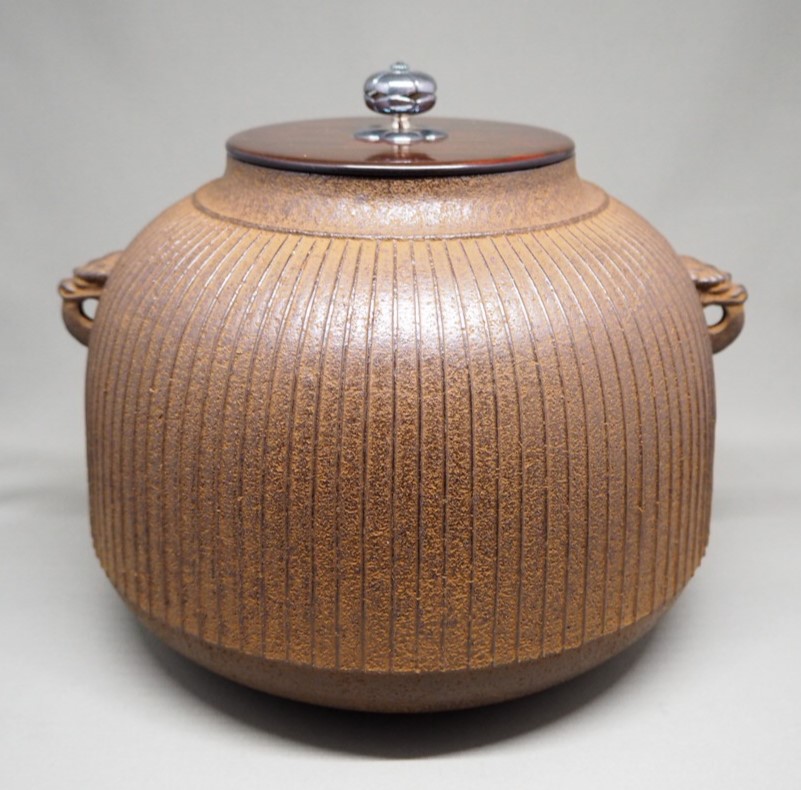 楽天市場】【オンライン作家展】十三代 和田美之助作 竹地紋 筒釜 南鐐