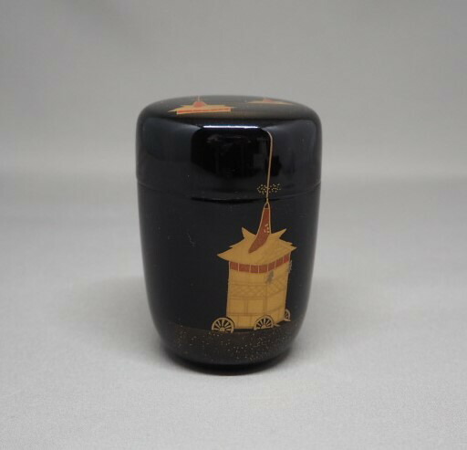 【中棗　桜流】　山下泰園　共箱 中棗 桜流】 山下泰園 共箱