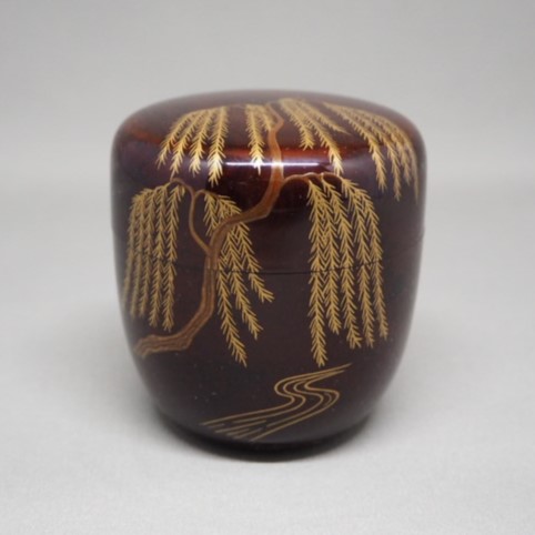 茶道具　中棗　金箔　梅　光琳作 茶道具 中棗 金箔 梅 光琳作