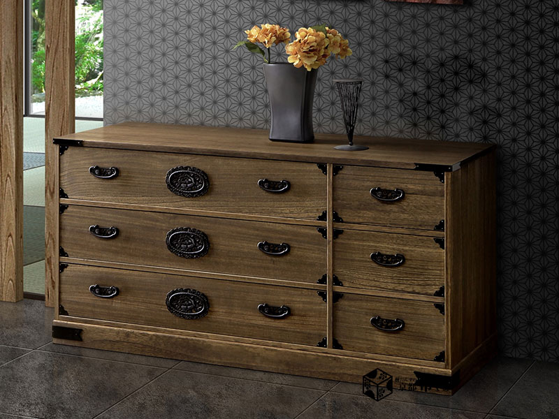 楽天市場】桐たんす 桐たんす 焼桐調うづくり牡丹ハイチェスト 桐