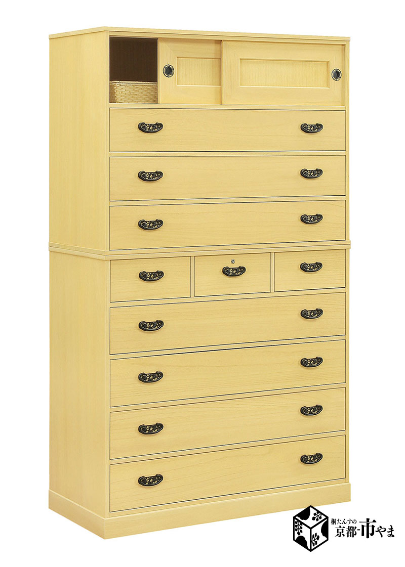 楽天市場】桐たんす 桐たんす 焼桐調うづくり牡丹ハイチェスト 桐