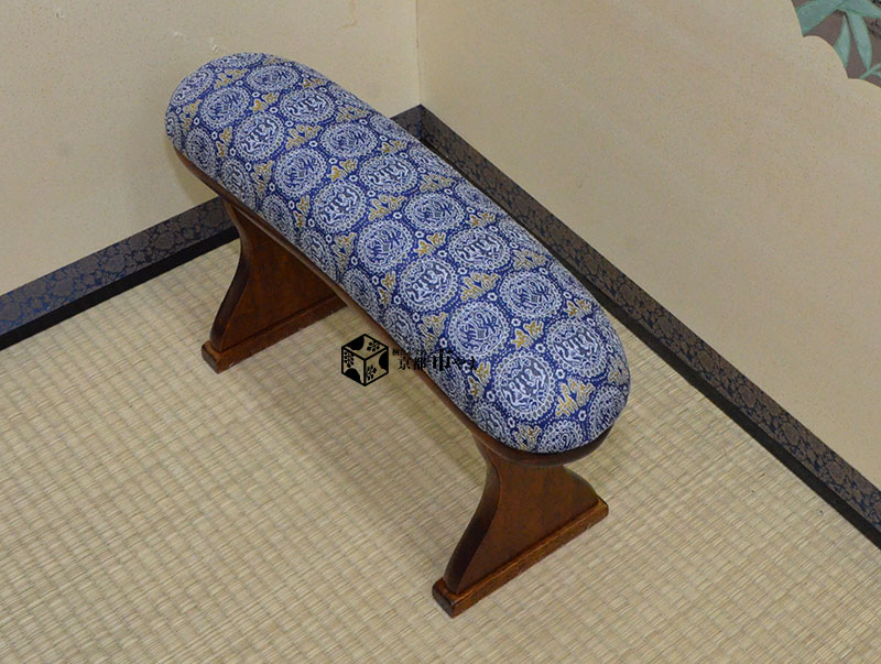 脇息 飛鳥 青碧 肘置き ジャガード張 ウレタン完成 ゴールドあり 関東～九州貨物輸送無料