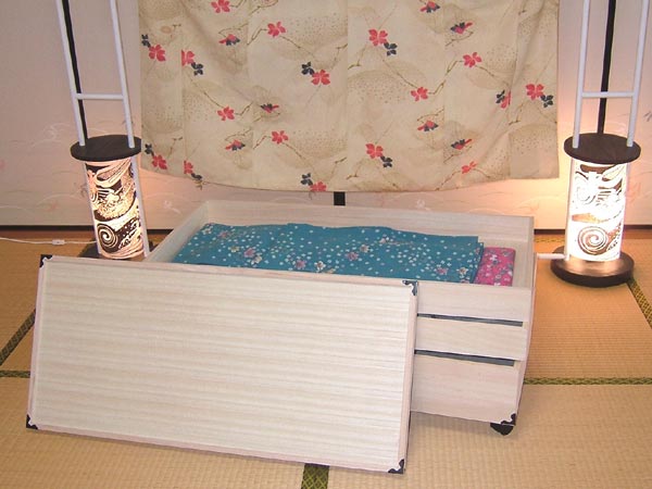 桐衣装箱 桐箪笥 着物衣装収納用 大切な衣装の保管に最適 桐衣装ケース2段深型 大川家具 桐ケース 桐