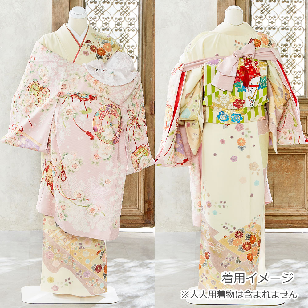 産着 お宮参り セット レンタル 女の子 初着 御宮参り 祝い着 5点 フルセット 着物 帽子 よだれかけ 扇子 お守り 赤ちゃん 初宮参 女児  レンタル着物 お祝い お宮参り用 記念撮影 ピンク 春秋桜 花柄 鼓 貝桶 絵羽柄 華徒然 ベビーファッション