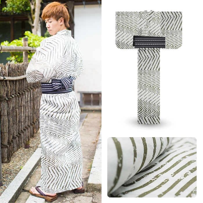 浴衣木屐角带扇子信玄袋子烟火大会傍晚乘凉会夏日大狂欢白浪深绿色