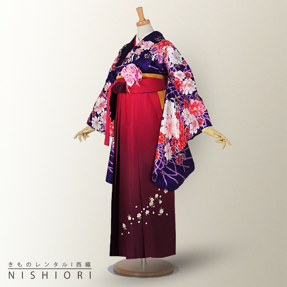 二尺袖 着物 袴 レンタル From KYOTO 貸衣装 Sサイズ Mサイズ Lサイズ 小学生 対応可 橙 オレンジ 紫 ブーツ選択可 楽天市場】【大感謝祭 10%OFF クーポン配布中!】【レンタル】二尺袖