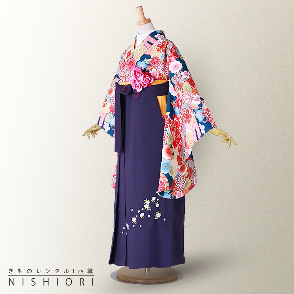 楽天市場】【レンタル】二尺袖 着物 袴 フルセット 【貸衣装 卒業式