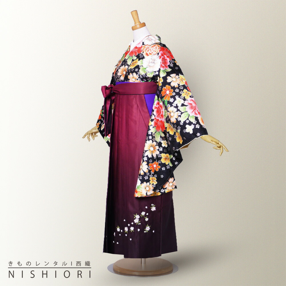 マーガレット柄　袴　即発送可能 楽天市場】【クーポンで10%OFF！ 13日まで!!】【レンタル】絵羽