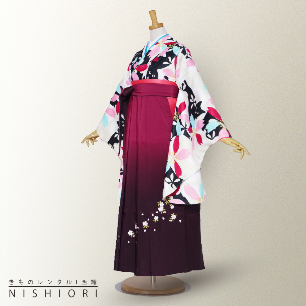 袴セット 女の子 160cm 猫 楽天市場】着物袴セット 猫 柄 ジュニア用 145cm〜154cm 卒業式
