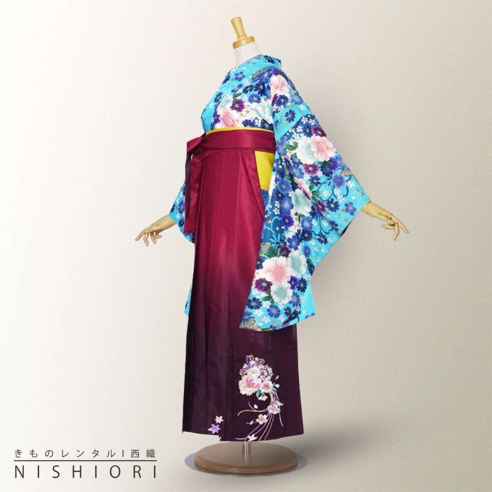 楽天市場】【レンタル】絵羽柄 二尺袖 ブランド着物 袴 フルセット