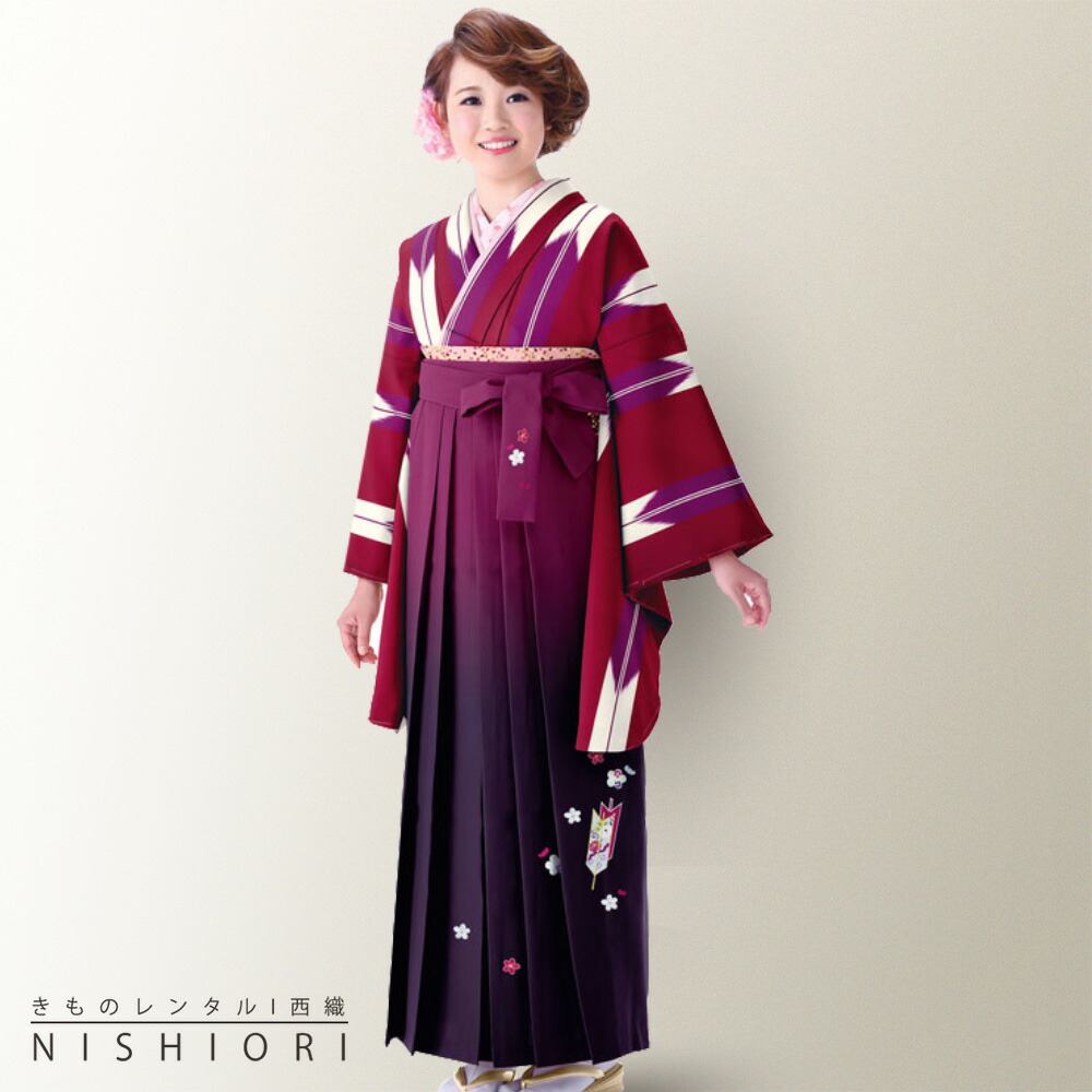 楽天市場】【レンタル】二尺袖 着物 と 刺繍袴 フルセット 【貸衣装