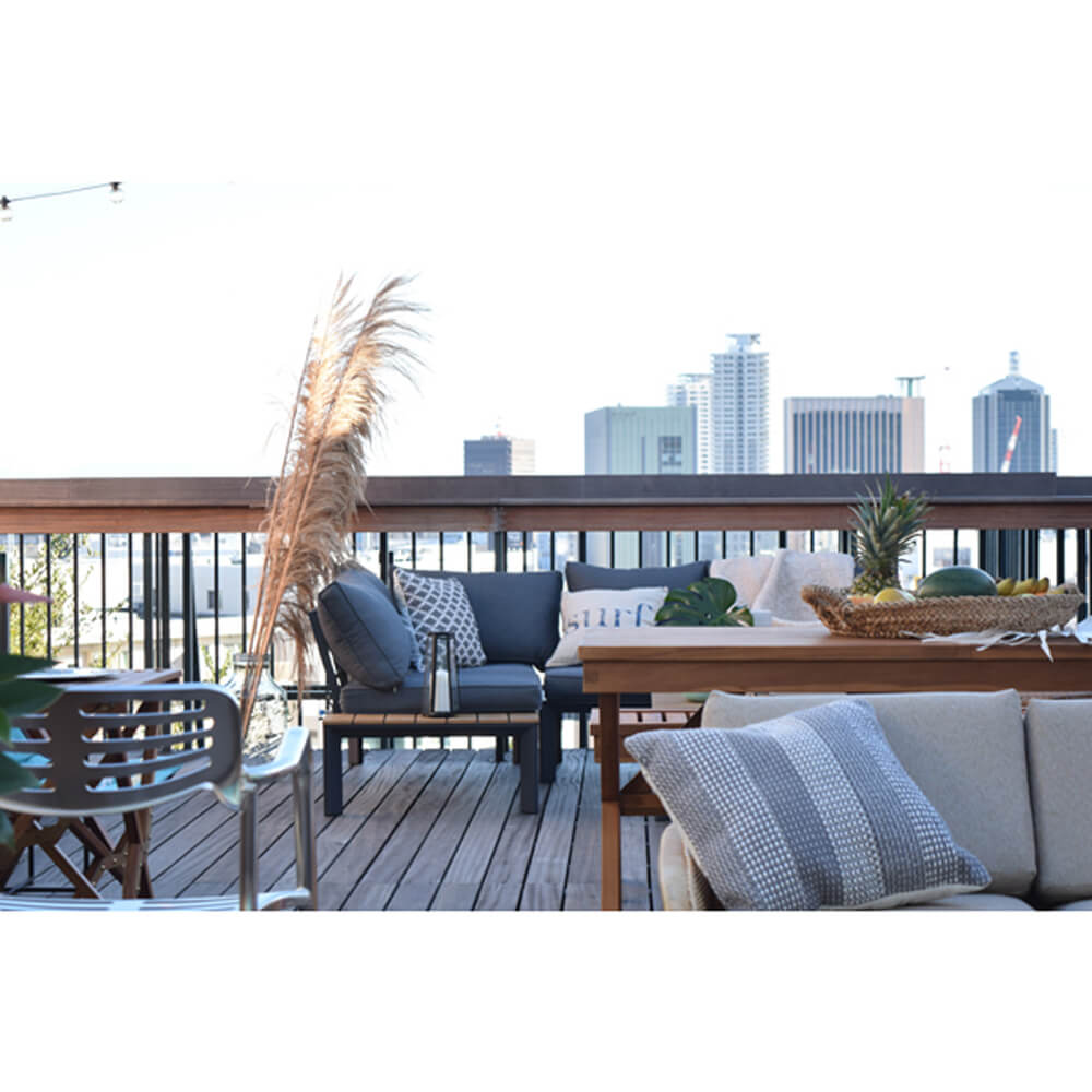 楽天市場 ｅｌｆｕｒａ エルフラ ガーデンソファー テーブルセット ガーデンテーブルセット 折りたたみ 雨ざらし リゾート 庭 テラス バルコニー 送料無料 おしゃれ 夏 東谷 Kyoto Meglas 楽天市場店