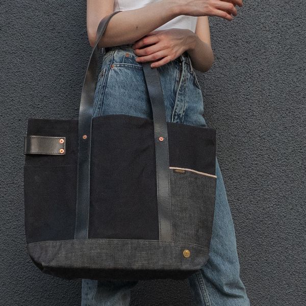 Hill's Side House×J.W.Davis 防水帆布トートバッグ キャンバス レディース ユニセックス パラフィン加工 大容量 A4 PC
