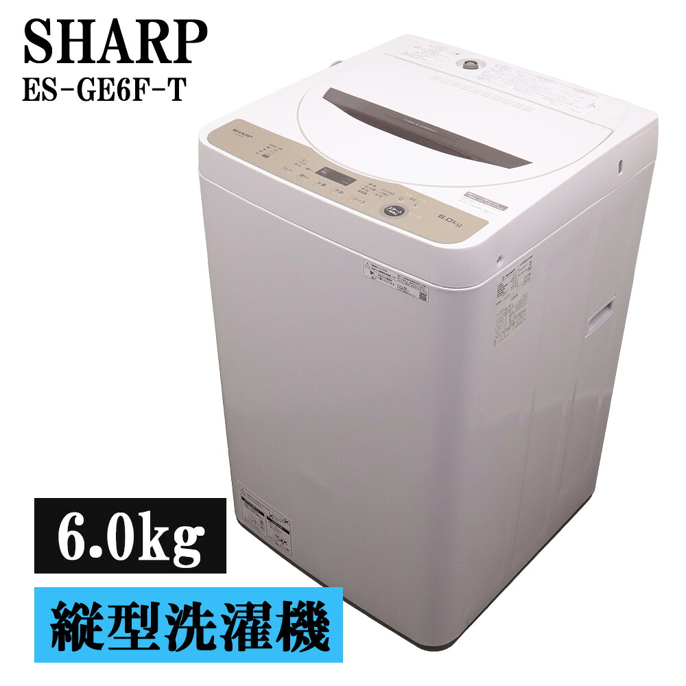 新生きて行く勇気付ける 中古 洗い濯ぎ機 読みやすい 一人暮らし 6.0kg パウダーコンパクト 取っておく役立つこと ステンレス鋼槽 風かわき切る 貨物輸送込み 2022年式 ES-GE6F-T SB06-106