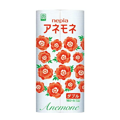 【ポイント3倍 4/4 20時から】 ネピアアネモネ トイレットペーパー ダブル27.5m 16ロール×8パック まとめ買い 送料無料 00402