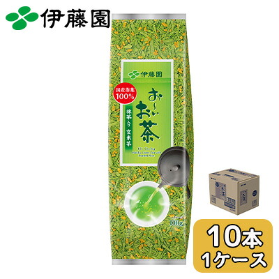 伊藤園 お～いお茶 抹茶 入り 玄米茶 100g 10本 (1ケース) 国産茶葉 抹茶 げんまい茶 送料無料 43901
