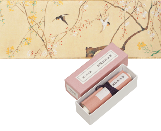 四季花鳥図巻 酒井抱一筆 上下巻 縮小絵巻物〈四季花鳥図巻〉酒井抱一(上・下巻セット)京都便利堂