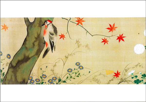 楽天市場】色紙 〈四季花鳥図巻（冬）〉 酒井抱一筆 : 京都便利堂 楽天