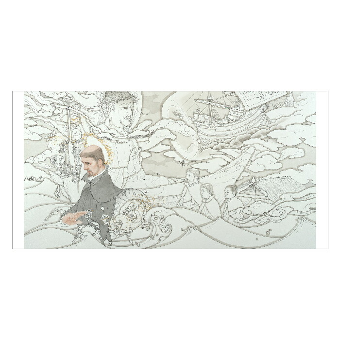 楽天市場】縮小屏風 山口晃〈最後の晩餐〉 アートグッズ アート日本画