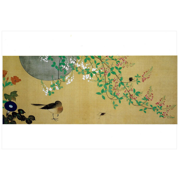 四季花鳥図巻 酒井抱一筆 上下巻 縮小絵巻物〈四季花鳥図巻〉酒井抱一(上・下巻セット)京都便利堂