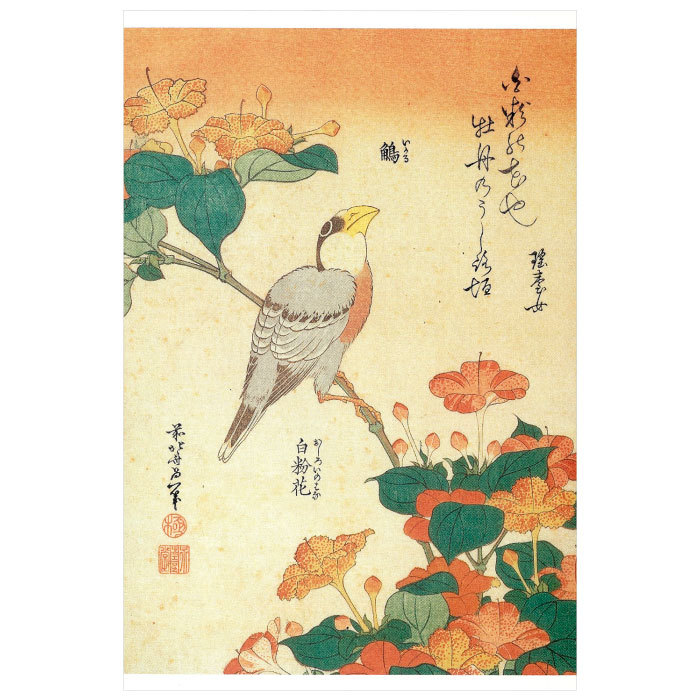 楽天市場】竹久夢二 絵はがき ポストカード 椿 木版貼り交ぜ