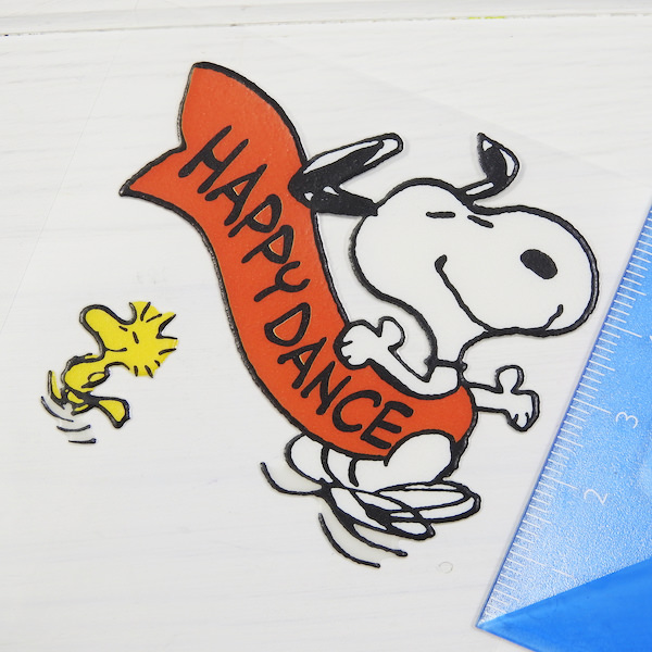 楽天市場 Peanuts ピーナッツ Snoopy スヌーピー 水や熱に強い貼ってはがせるステッカーハッピーダンス 京都文具屋
