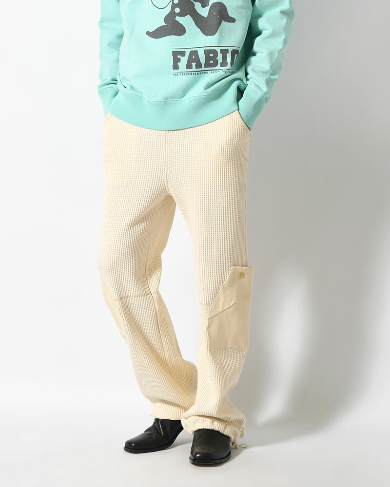 FAF エフエーエフ イージーパンツ サーマル生地 メンズ ボトムス 無地 ミリタリーパンツ カーゴパンツ 26春夏 HOSTIS (THERMAL PANTS) -ECRU-|京都印STORE