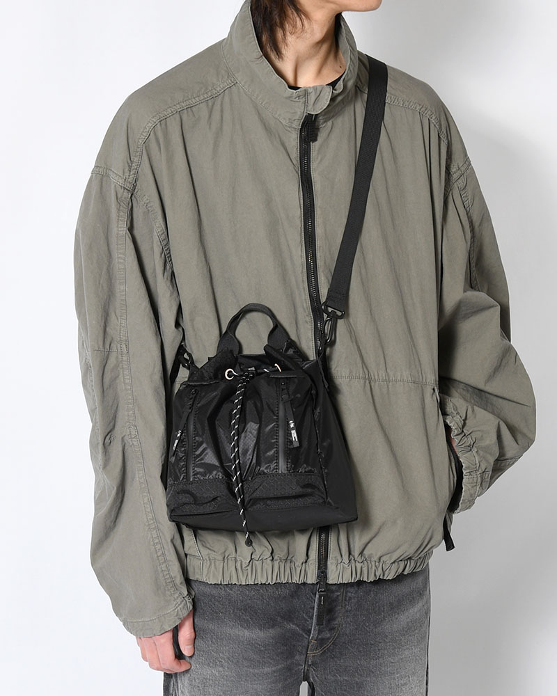 F/CE. エフシーイー ミニショルダーバッグ メンズ/レディース 2WAY 嚢 鞄 ナイロン御徒面子 合切袋 CORDURA SIL NYLON DRAWSTRING -BLACK-