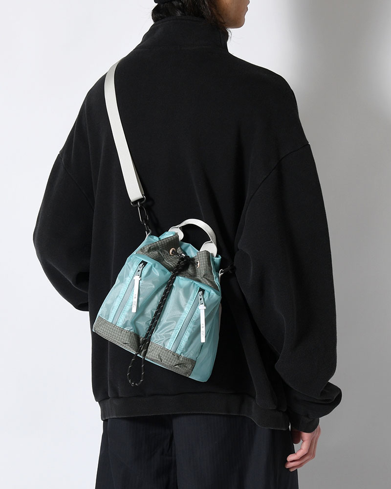 F/CE. エフシーイー ミニショルダーバッグ メンズ/レディース 2WAY 嚢 鞄 ナイロン御徒面子 合切袋 CORDURA SIL NYLON DRAWSTRING -GREEN-