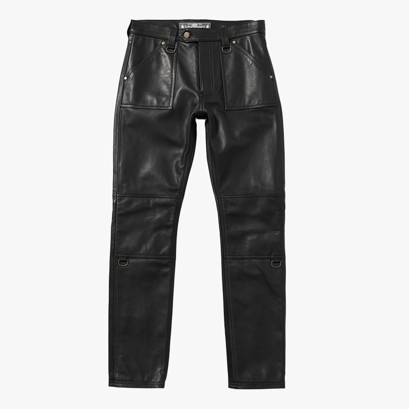 blackmeans ブラックミーンズ レザーパンツ メンズ ボトムス スリムパンツ スキニー 本革 牛革 25秋冬 LEATHER PANTS -BLACK-｜京都印ＳＴＯＲＥ