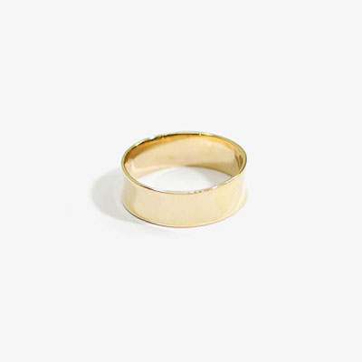 ガーデンオブエデン Garden of eden 輪っか 10Kゴールド 金 指環 ETHNOS WIDE RING -15号-