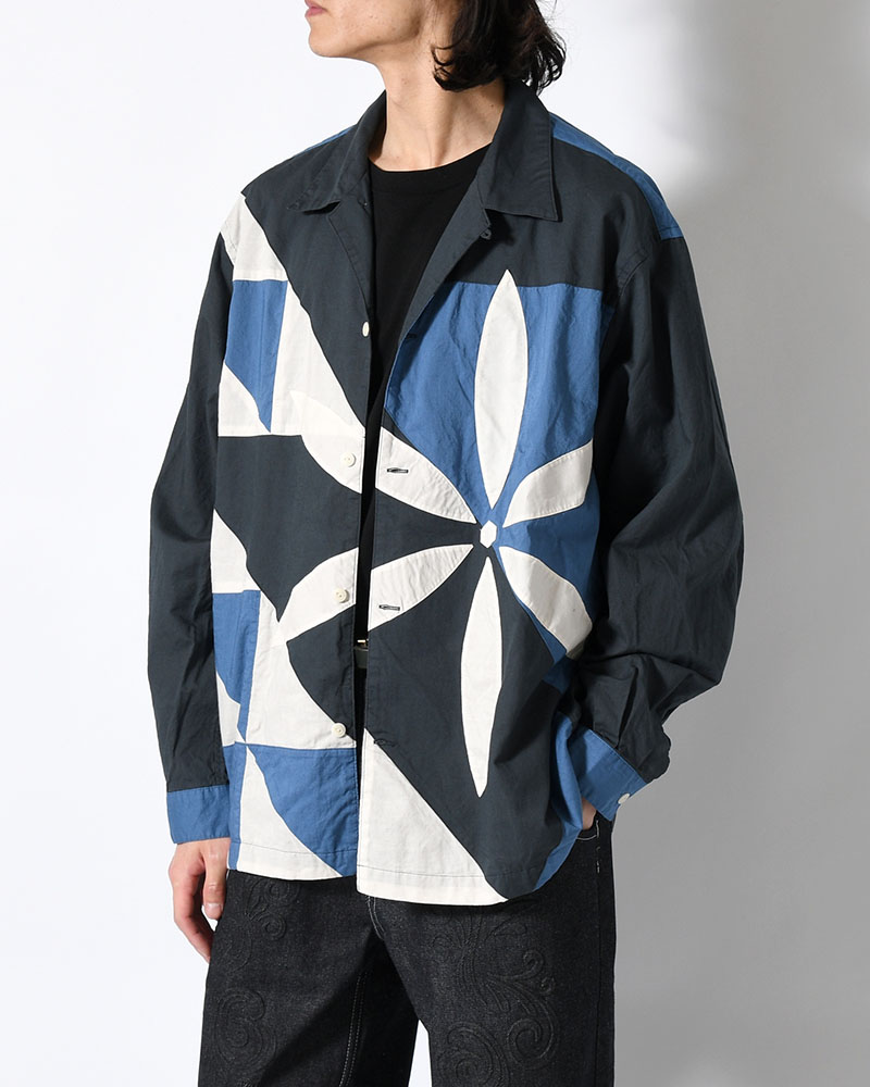 ANEI アーネイ プルオーバー上衣 ライトアウター トップス メンズ/レディース パッチワーク 26春夏 IMI SHIRT JKT MOM -BLUE BASE-