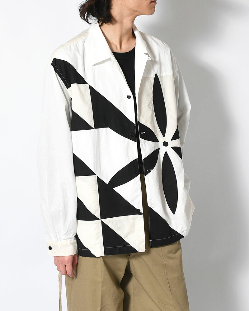 ANEI アーネイ プルオーバー上衣 ライトアウター トップス メンズ/レディース パッチワーク 26春夏 IMI SHIRT JKT MOM -WHITE BASE-