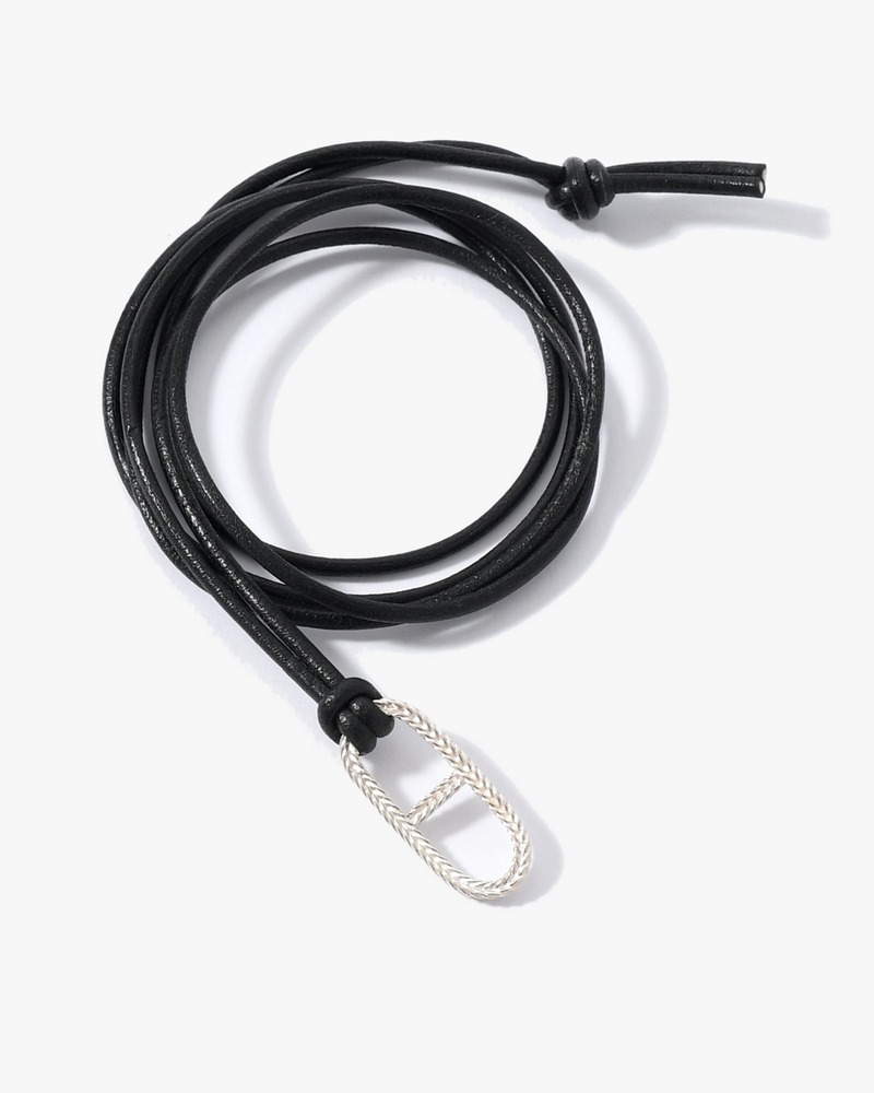 Garden of eden ガーデンオブエデン シルバーアクセサリー レザーアクセサリー レザーネックレス シルバーネックレス ギフト ROPE ANCHOR LEATHER STRING -BLACK-|京都印STORE