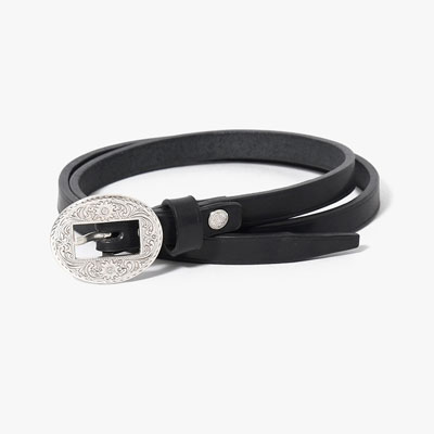 SEVEN BY SEVEN セブンバイセブン ルースタキングコラボベルト なめし革胴締め 雑貨 小物 ENGRAVED BUCKLE NARROW LEATHER BELT -2.COLOR-