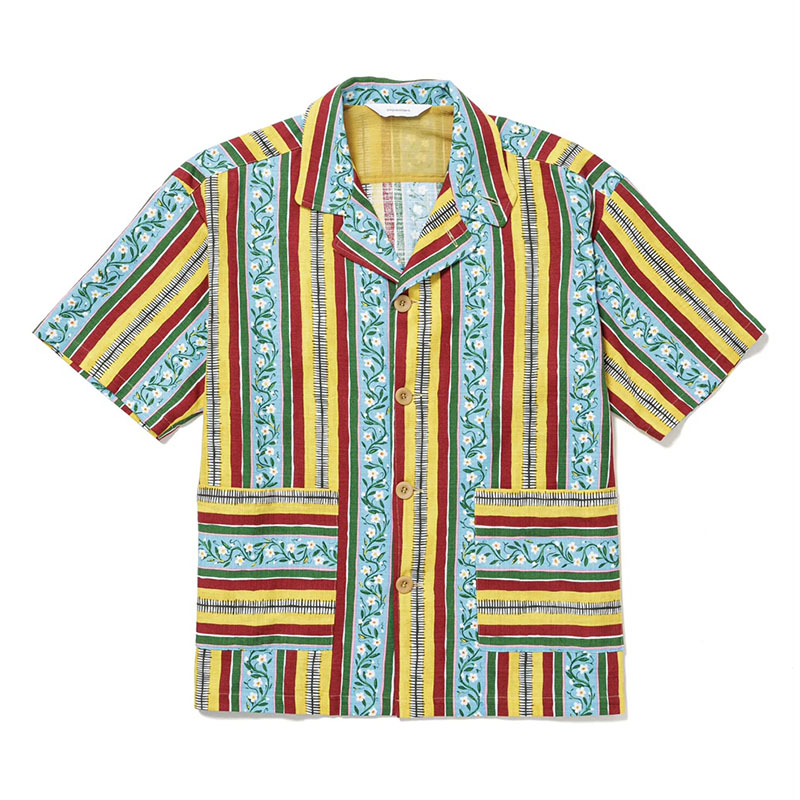 新品　Sasquatchfabrix. オープンカラーシャツ　ネイビー Sasquatchfabrix. / ULTRASUEDE OPEN COLLAR SHIRT