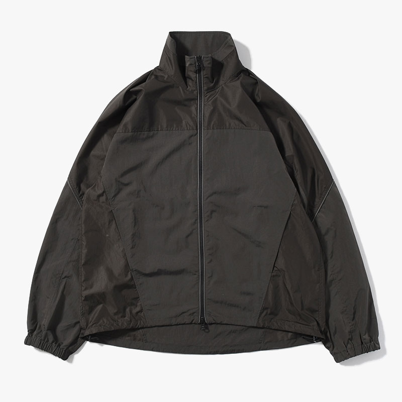 【SALE】ANEI アーネイ トラックジャケット トップス メンズ カジュアル 長袖 ジップアップブルゾン スタンドカラー 無地 春夏 R-2 WIND TRACKTOP 2-TONE -CHARCOAL-|京都印STORE