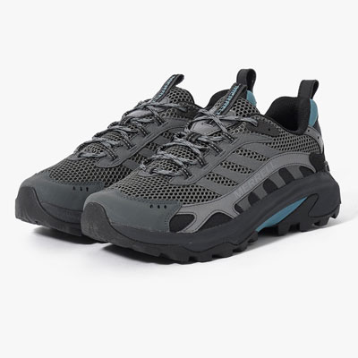 MERRELL メレル トレッキングシューズ ハイキング アウトドア 靴 レザースニーカー リサイクルレザー メンズ 25春夏 MOAB SPEED 2 VENT 2K SE -ALLOY/BLACK-|京都印STORE