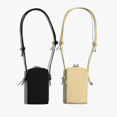 ITTI イッチ レザーバッグ ミニバッグ レザーアクセサリー 革小物 ギフト 黒/ベージュ CRISTY SMART VERTICAL SHOULDER / DIPLO SKY -2.COLOR-|京都印STORE