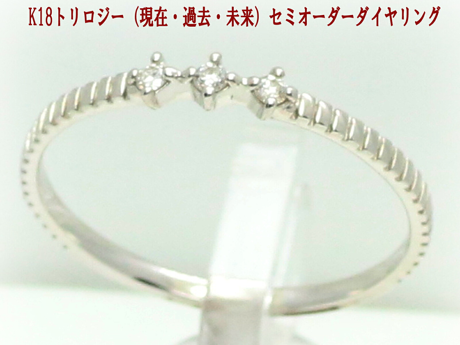 結婚指輪 マリッジリング 婚約指輪 3石 ダイヤ トリロジー エンゲージリング K18 ゴールド 18金 ダイヤモンド リング 【 K10 PG ピンクゴールド WG ホワイトゴールド YG イエローゴールド pt900 プラチナ 選択】 お買い物マラソン