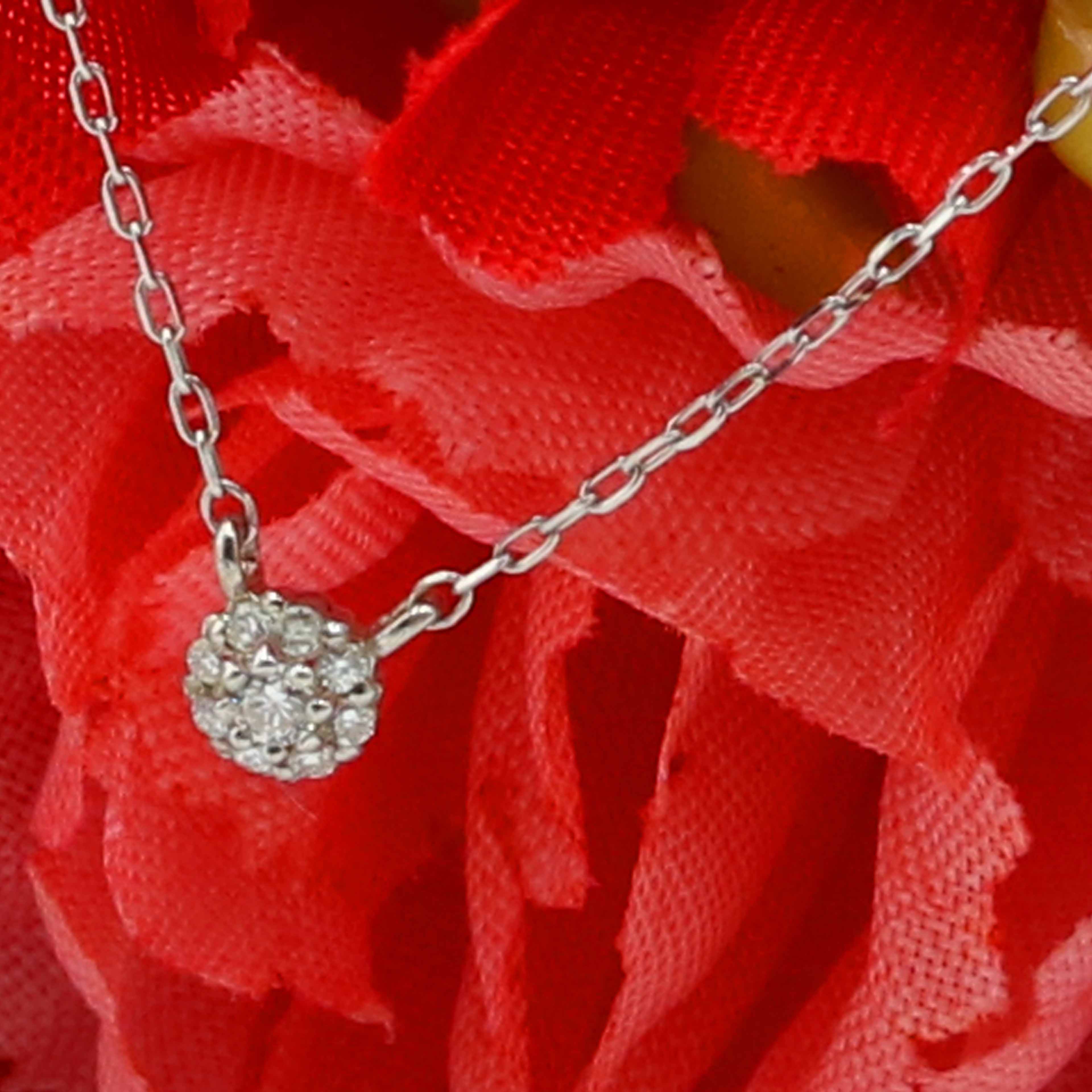 ダイヤネックレス K10 ゴールド 10金 花 華 プチ ダイヤ ネックレス ジュエリー プチネックレス 【 K18 ピンクゴールド イエローゴールド ホワイトゴールド PT900 プラチナ 作成可】 お買い物マラソン