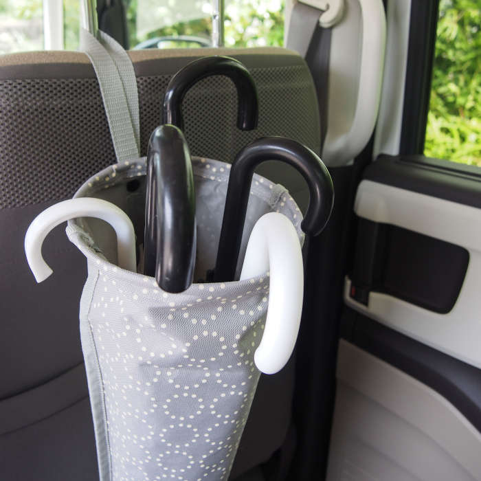 【楽天市場】車 傘ホルダー matka リング付き傘カバー グレー 傘立て