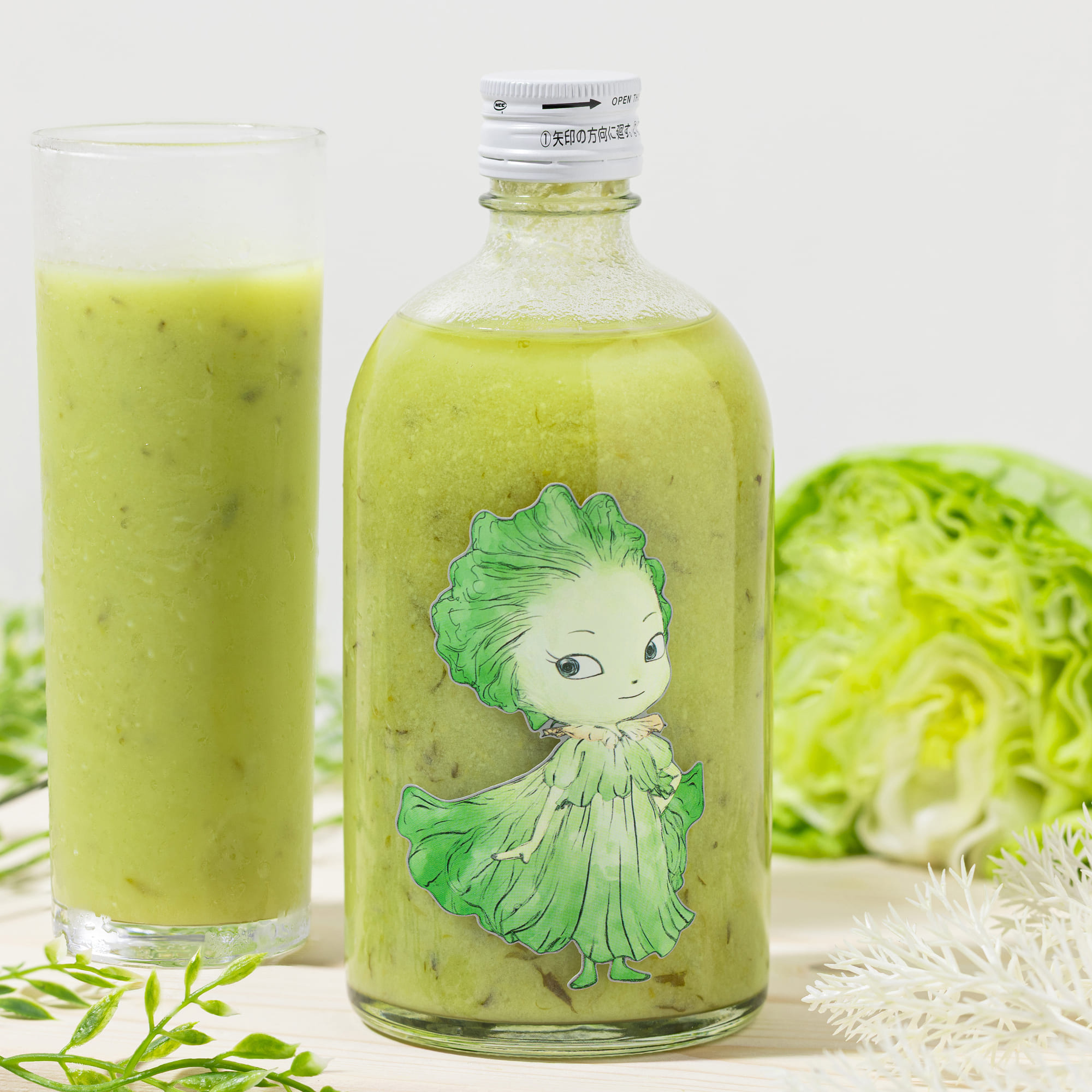 やさいのようせい レタスちゃん コラボ つぶつぶ入り「レタス」リキュール 野菜のお酒 グレープフルーツ果汁入り 500ml 5度画像