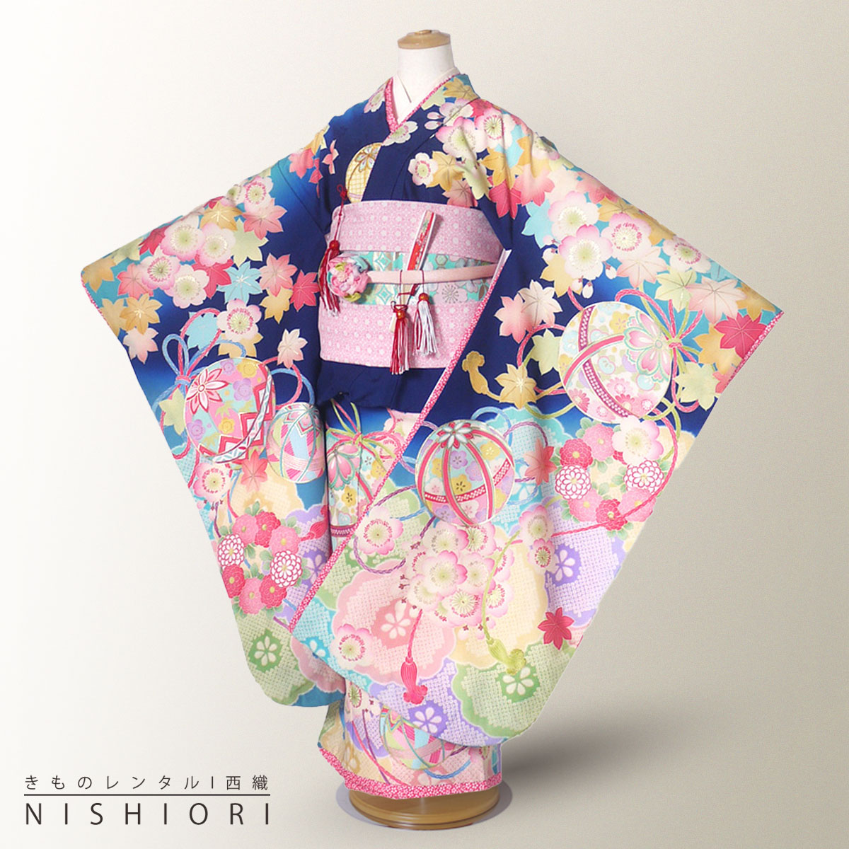 楽天市場】乙葉 ブランド 七五三 レンタル 四つ身 着物 フルセット【7