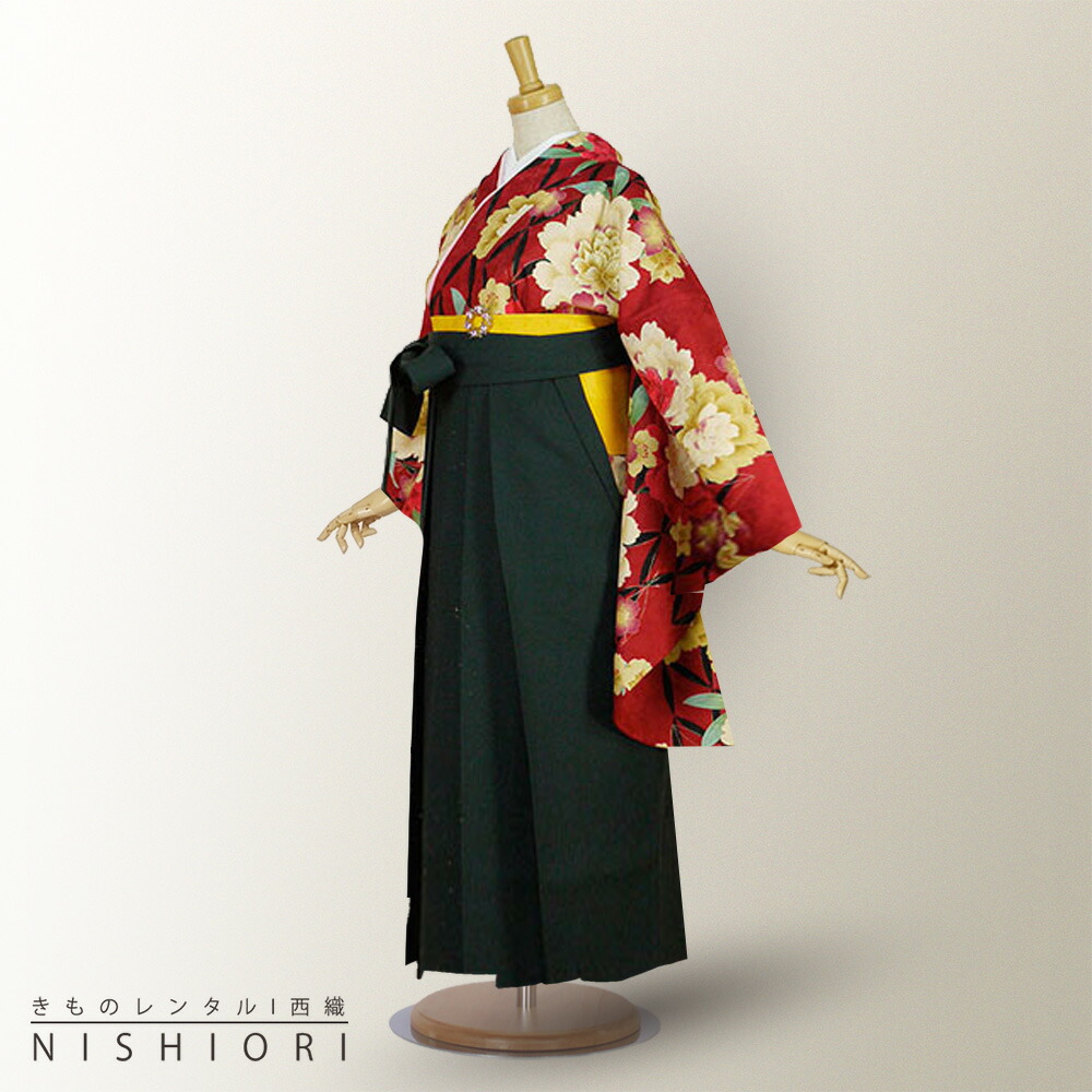 2尺袖着物と袴フルセットレンタル 【貸衣装・卒業式】 【Mサイズ】【ATERIESAB/アトリエサブ】袴・袴【Mサイズ】【ジュニア袴(小学生)対応可】【往復送料無料】