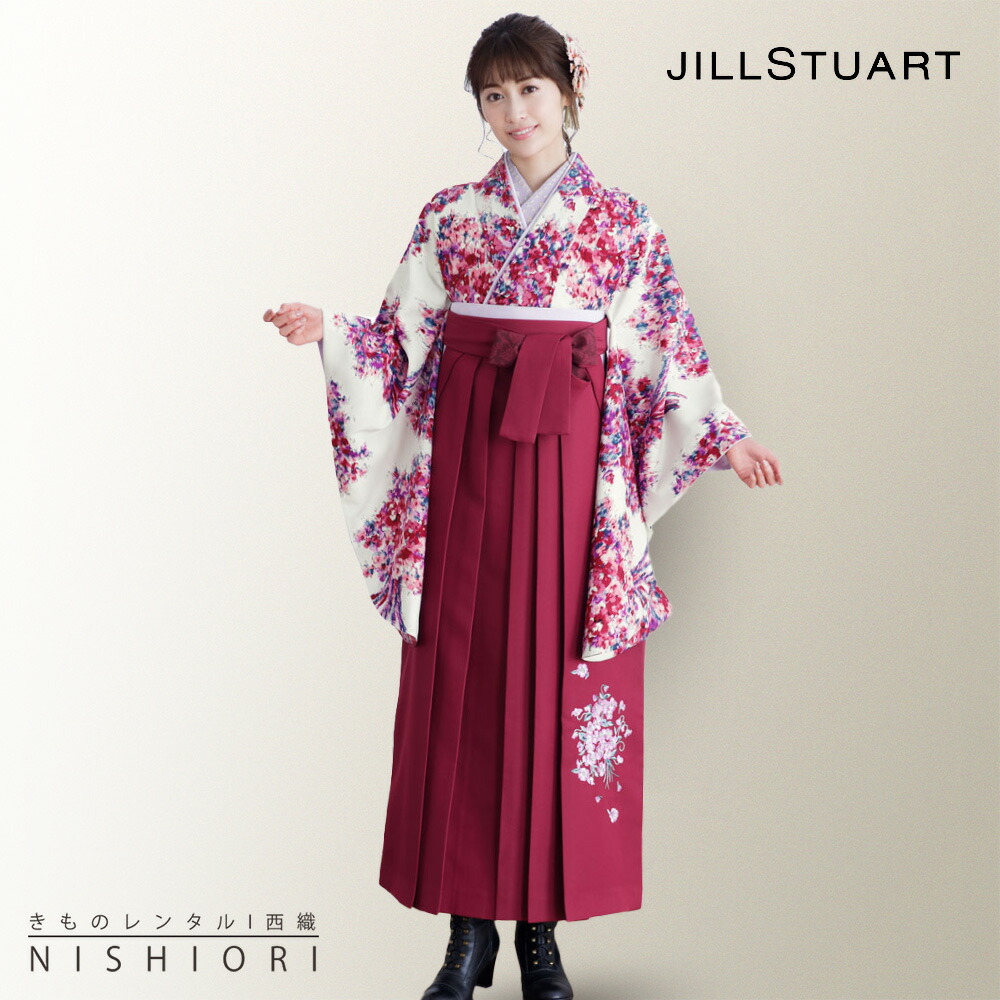 2尺袖 ブランド ポリエステル着物 JILLSTUART 袴用 新品未使用品 レンタル】 袴 17点セット JILL STUART / ジル・スチュアート 袴91