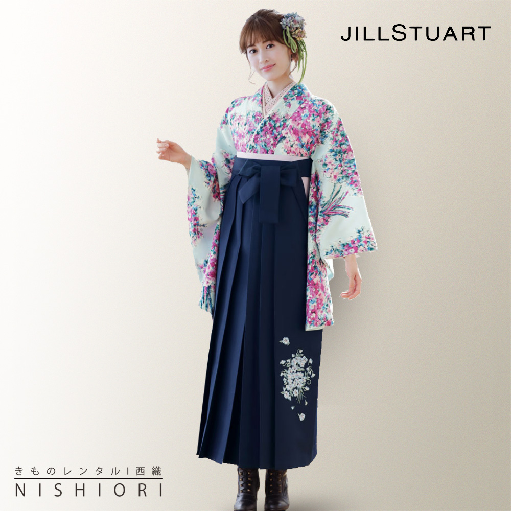 2尺袖 ブランド ポリエステル着物 JILL STUART袴用 躾糸付き b1ag2051-1.jpg
